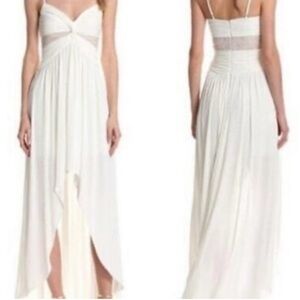 BCBG Size 10 - Excellent condition!!Elegant White Spaghetti-Strap Maxi Dress